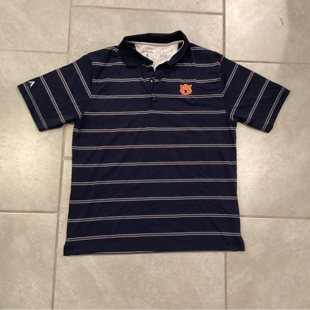 Antigua Navy Polo with White Stripes